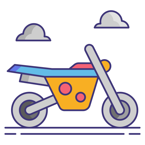 motorfiets Flaticons Lineal Color icoon