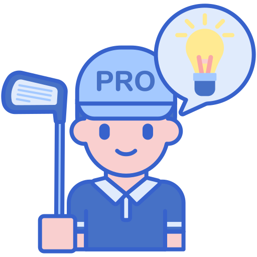 golfspieler Flaticons Lineal Color icon