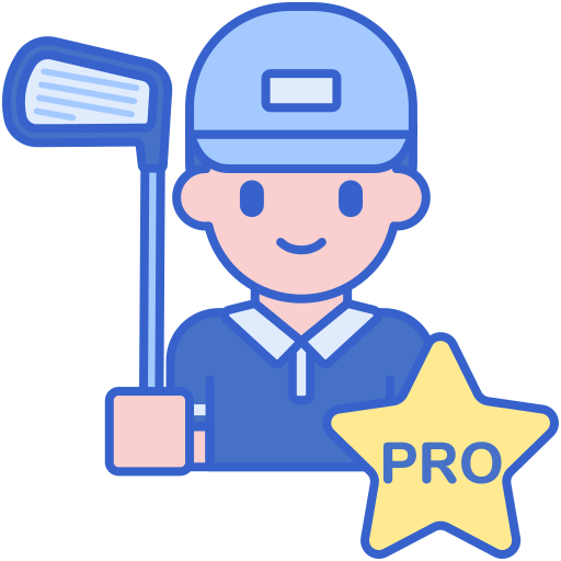 jugador de golf Flaticons Lineal Color icono