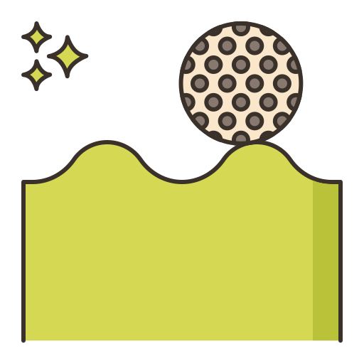 Golf ball Flaticons Lineal Color icon