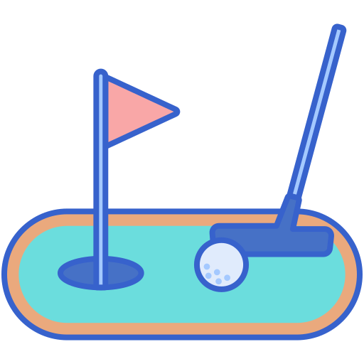 골프 코스 Flaticons Lineal Color icon