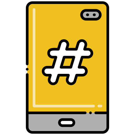 hashtag Flaticons Lineal Color icoon