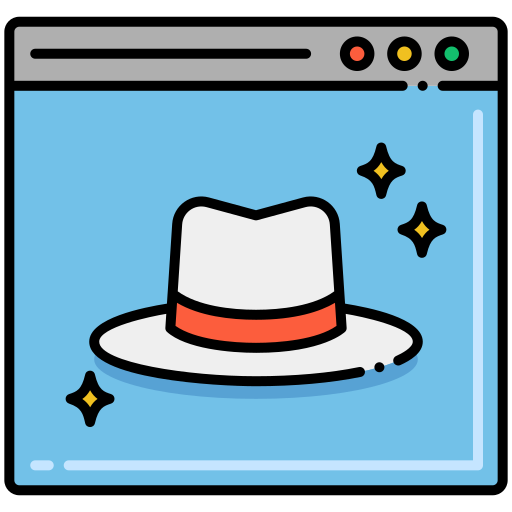 White hat Flaticons Lineal Color icon
