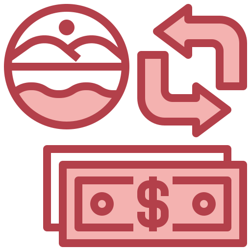 Money exchange Surang Red icon