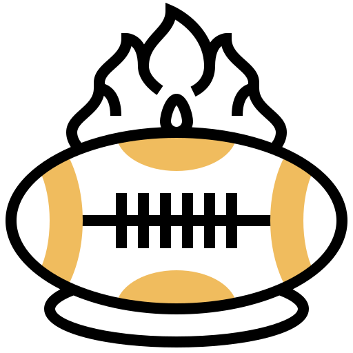 럭비 공 Meticulous Yellow shadow icon