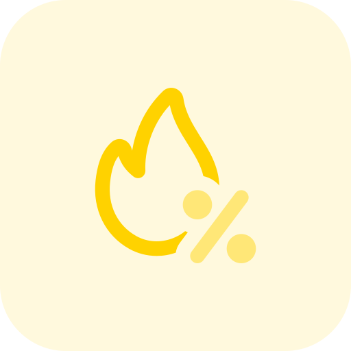 fuego Pixel Perfect Tritone icono