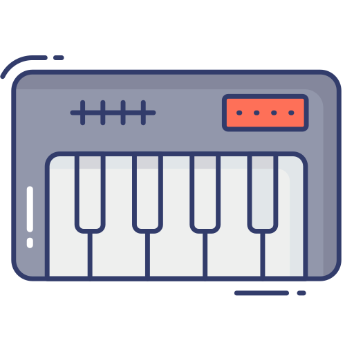 피아노 Dinosoft Lineal Color icon
