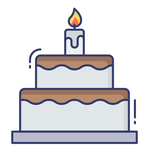 tort urodzinowy Dinosoft Lineal Color ikona
