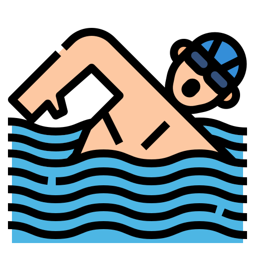 schwimmen Aphiradee (monkik) Lineal Color icon