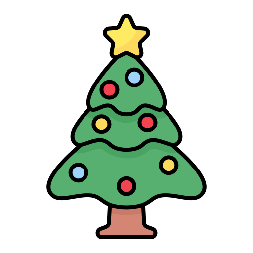 kerstboom Generic Outline Color icoon