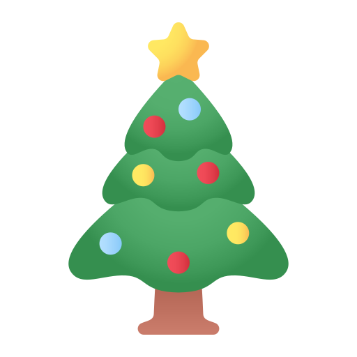 drzewko świąteczne Generic Flat Gradient ikona