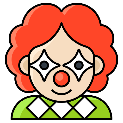 clown Generic Outline Color icona