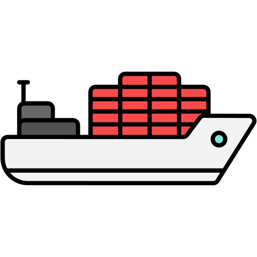 Cargo ship Generic Thin Outline Color icon