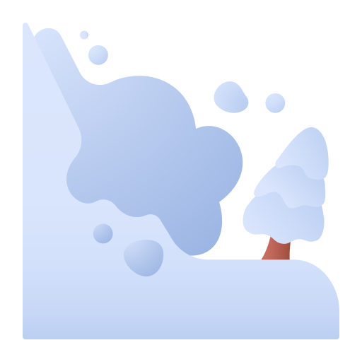 lawina śniegu Generic Flat Gradient ikona