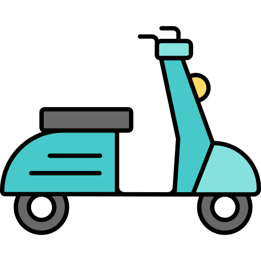 scooter vespa Generic Thin Outline Color icono