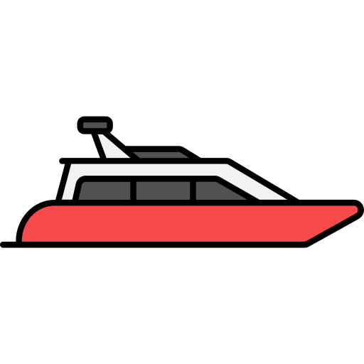 Яхта Generic Thin Outline Color иконка