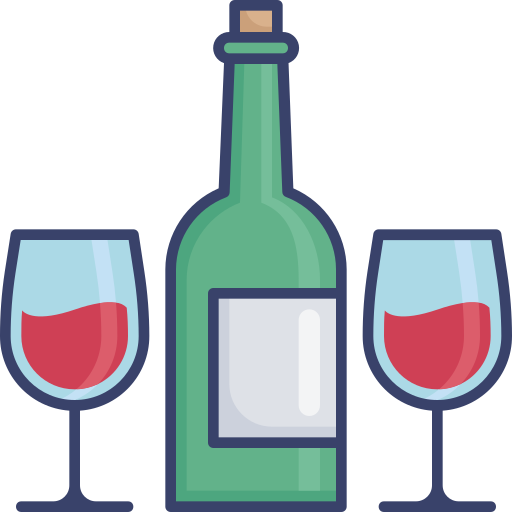 butelka wina Roundicons Premium Lineal Color ikona
