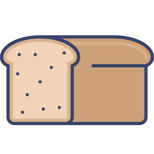 pão de forma Roundicons Premium Lineal Color Ícone