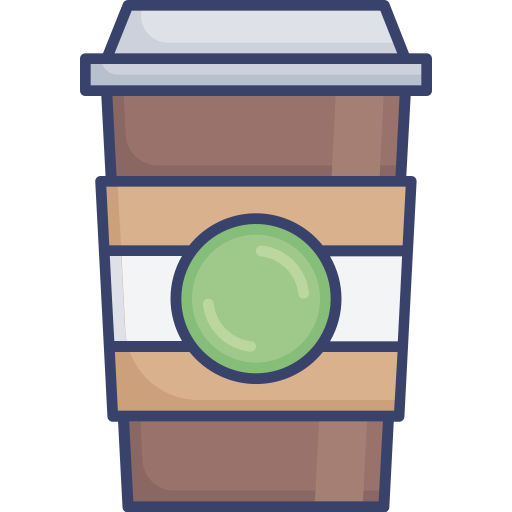 taza de café Roundicons Premium Lineal Color icono