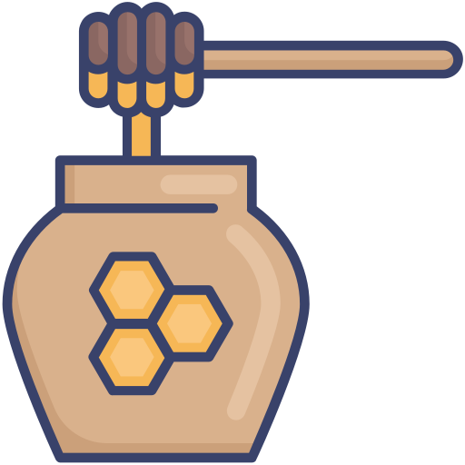 tarro de miel Roundicons Premium Lineal Color icono