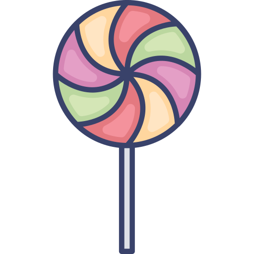 사탕 과자 Roundicons Premium Lineal Color icon