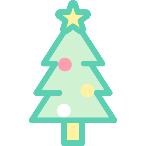 Рождественская елка Detailed color Lineal color иконка