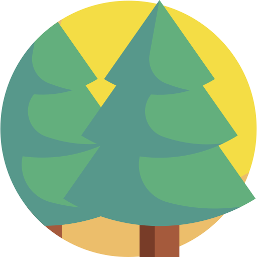 Pine tree Detailed Flat Circular Flat icon