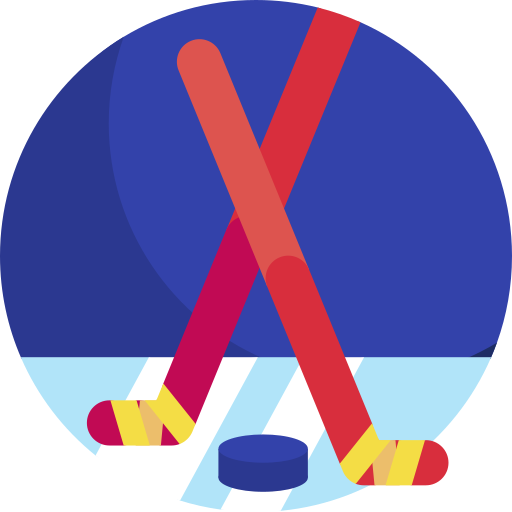 hockey sobre hielo Detailed Flat Circular Flat icono