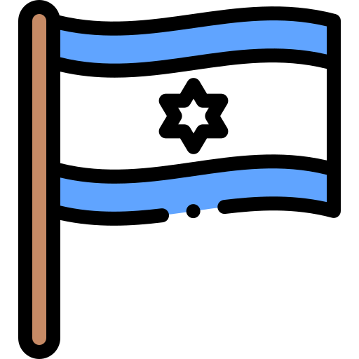 이스라엘 Detailed Rounded Lineal color icon