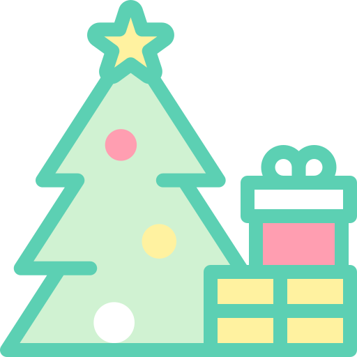árbol de navidad Detailed color Lineal color icono