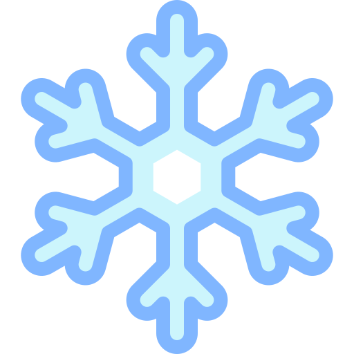 sneeuwvlokken Detailed color Lineal color icoon