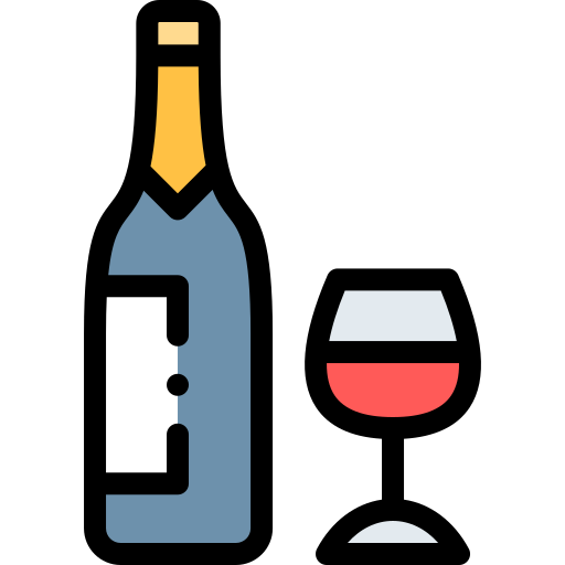 와인 병 Detailed Rounded Lineal color icon