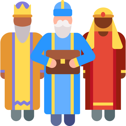 los tres reyes magos Pictograms Colour icono