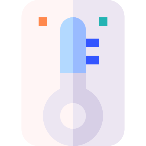 thermomètre Basic Straight Flat Icône