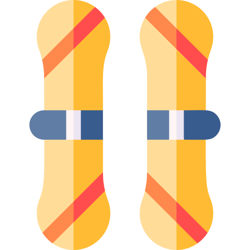 ski Basic Straight Flat Icône