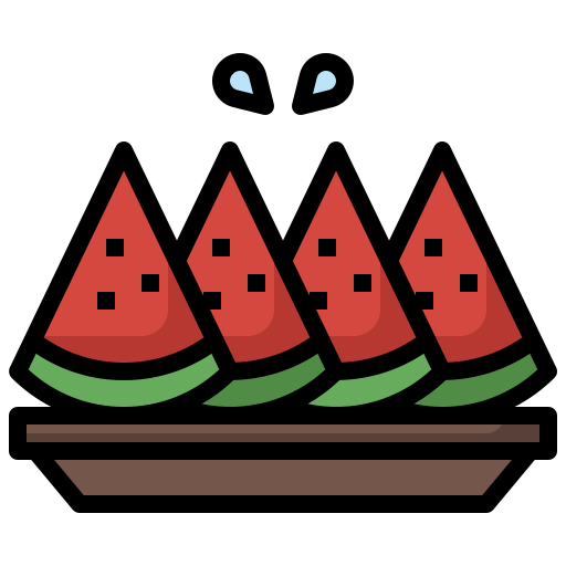 watermeloen Surang Lineal Color icoon