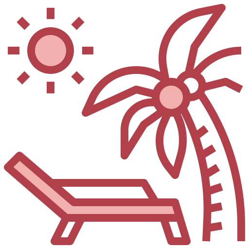 ビーチチェア Surang Red icon