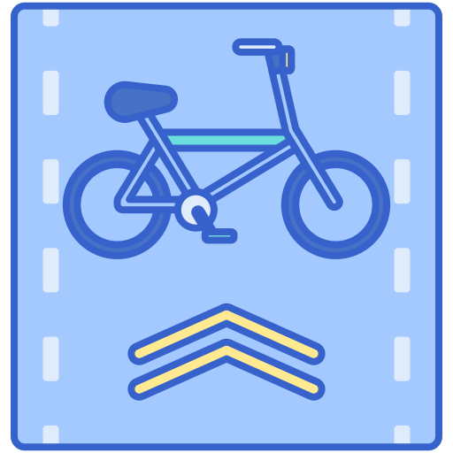 droga rowerowa Flaticons Lineal Color ikona