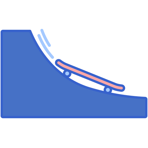 patineta Flaticons Lineal Color icono