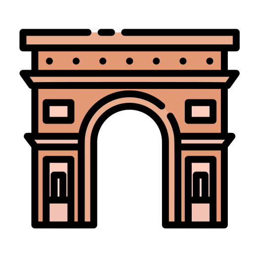 Arch of triumph Good Ware Lineal Color icon