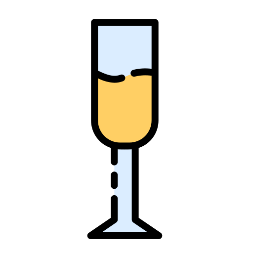 bicchiere di champagne Good Ware Lineal Color icona