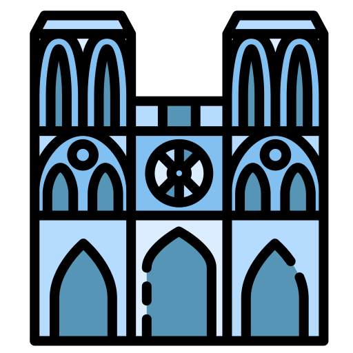 notre dame Good Ware Lineal Color icon