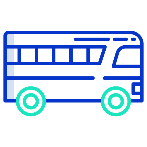 Автобус Icongeek26 Outline Colour иконка
