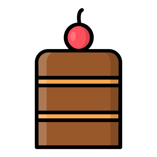 ciasto trzywarstwowe Generic Outline Color ikona