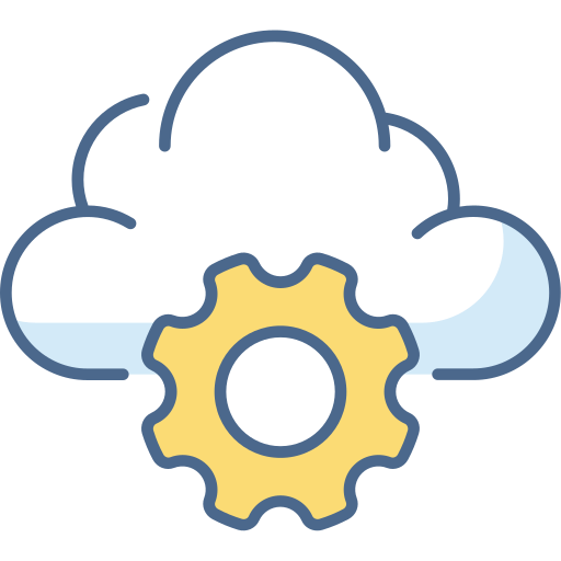 Cloud settings Generic Outline Color icon