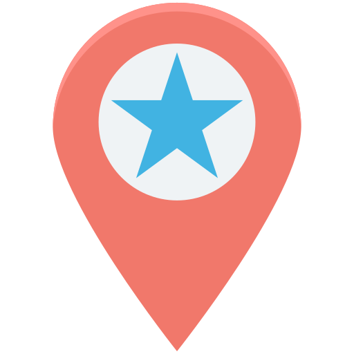 puntero del mapa Creative Stall Premium Flat icono
