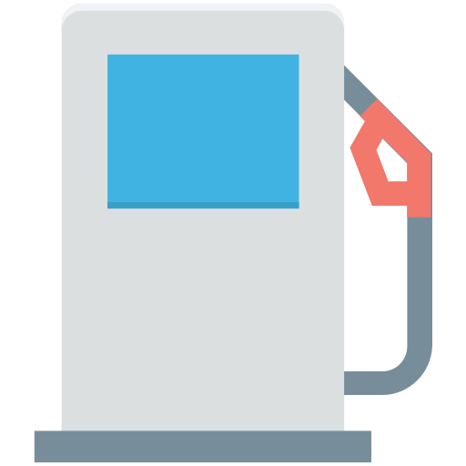 Petrol station Creative Stall Premium Flat icon