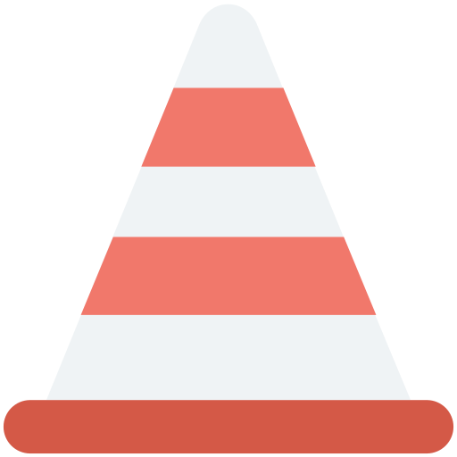 Traffic cone Creative Stall Premium Flat icon