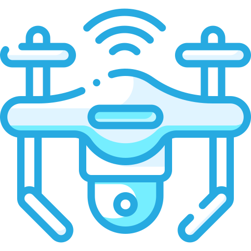 drone con cámara Generic Blue icono