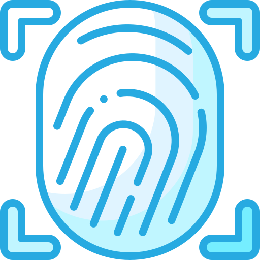 指のスキャン Generic Blue icon